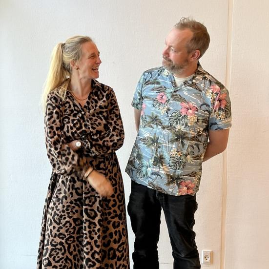 Portræt af Karla Dons Jensen og Claus Jacobsen