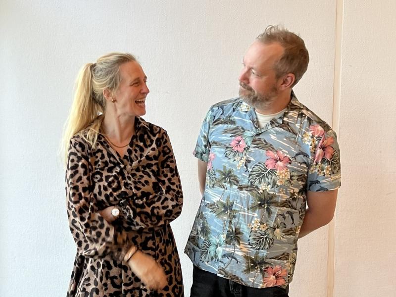 Portræt af Karla Dons Jensen og Claus Jacobsen